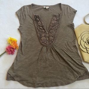 ✨Anthropologie Henley Tee✨